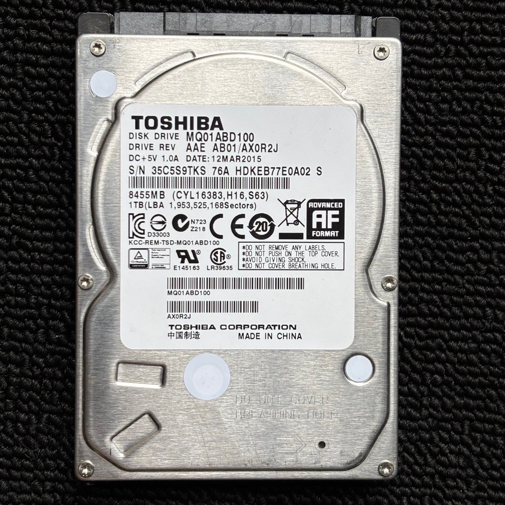 HARDDISK LAPTOP TOSHIBA 1TB SENTINEL 100%
