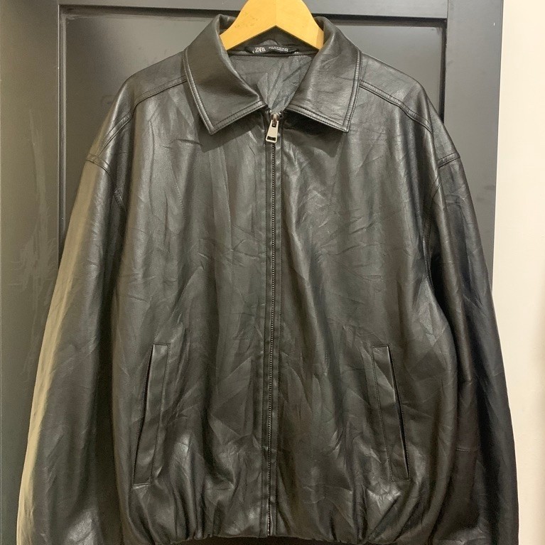 Zara Man Work Jacket Leather