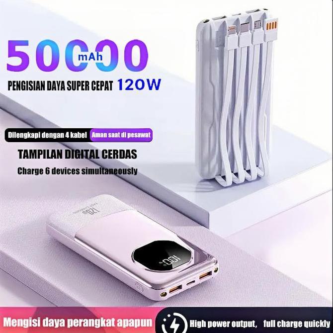 PREMIUM UGREEU 120W power bank awet tahan lamar power bank robot 50000 mah asli ori robot power bank