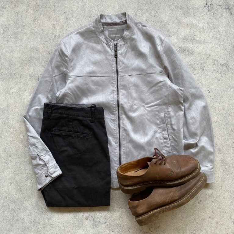 Jacket Outter Vintage Casual Suede