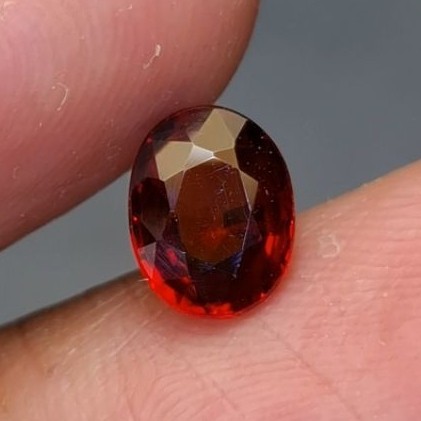 Mandarin Garnet Asli (Spessartite Garnet) - Warna Oranye Kemerahan Mewah