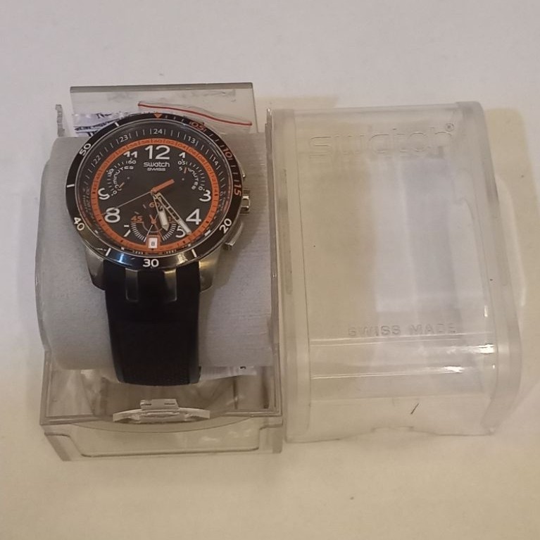 Jam swatch Chronograph hate energy retrograde