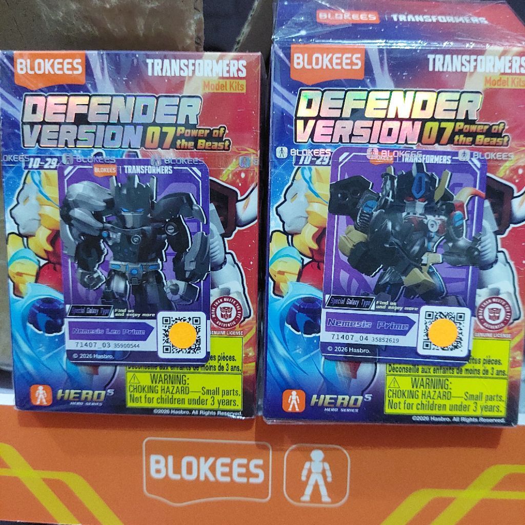 "SECRET NEMESIS LEO PRIME, SECRET NEMESIS PRIME" Transformers Defender Version 07 (OFC)