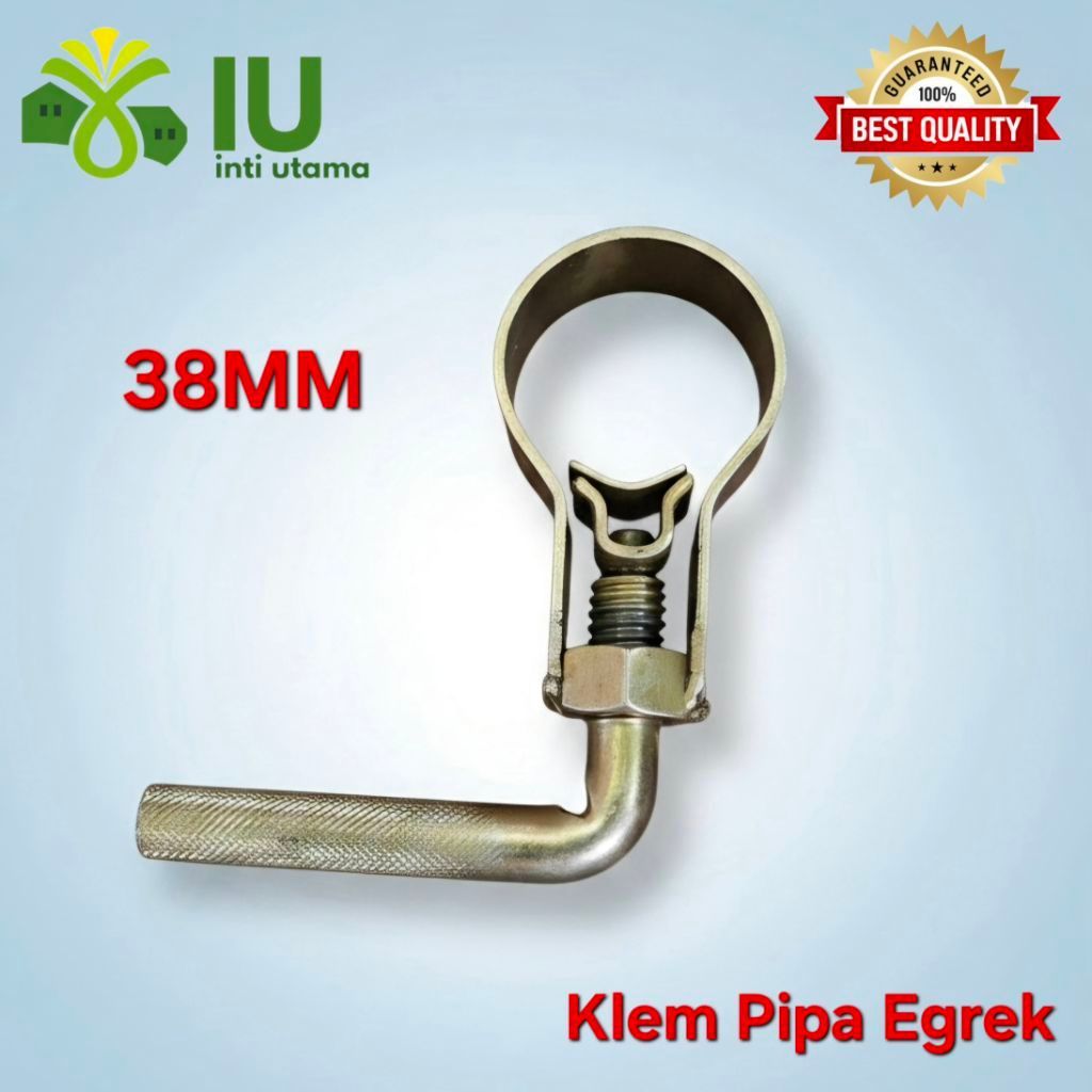 Klem Pipa Egrek 38 mm Cekak Egrek Pengunci Galah Sambungan Sawit
