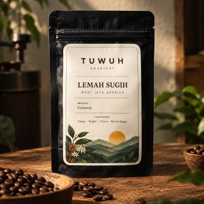 Biji Kopi TUWUH Roastery Lemah Sugih Jawa Barat Arabika Proses Fullwash