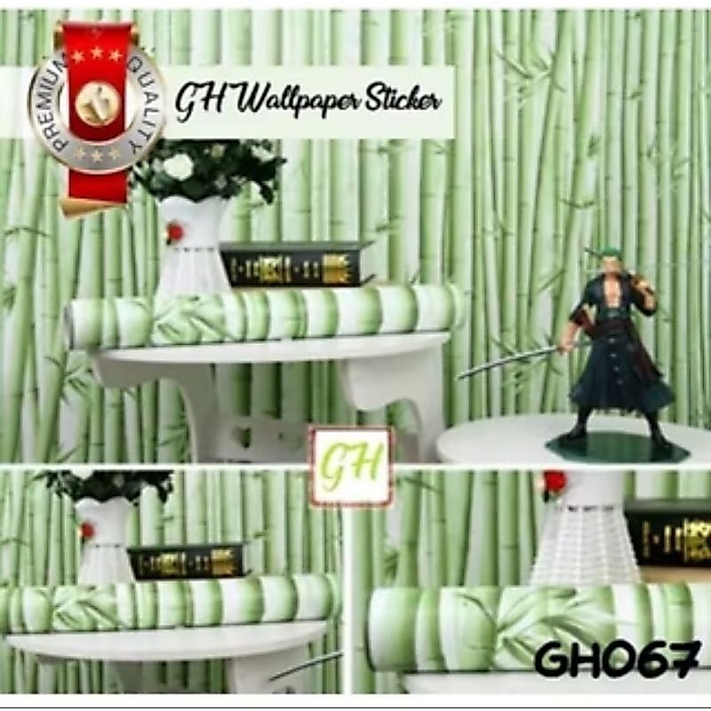 Wallpaper Sticker Dinding Motif Bambu Ukuran 45cmx 10m karakter bambu gh067