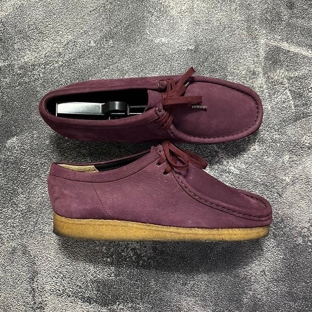Clarks Wallabee Nubuck Purple Deep “ Made In Italy”
