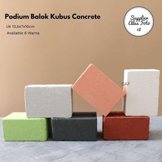 DF153 - SAF Podium Balok Kubus Concrete Aesthetic Stone Series | pajangan produk komersial bertekstu