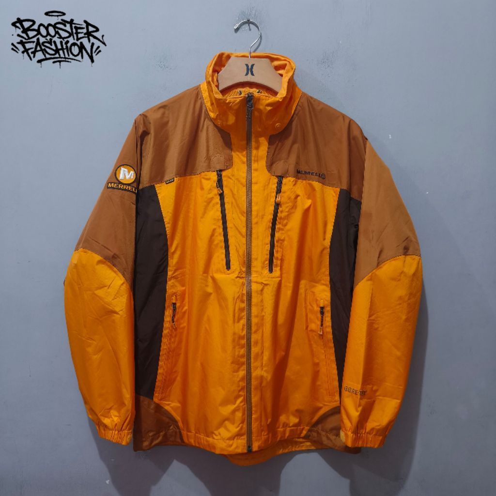 JAKET OUTDOOR MERRELL GORE-TEX WATERPROOF ORANGE ROSIZE L ORIGINALSIZE : L