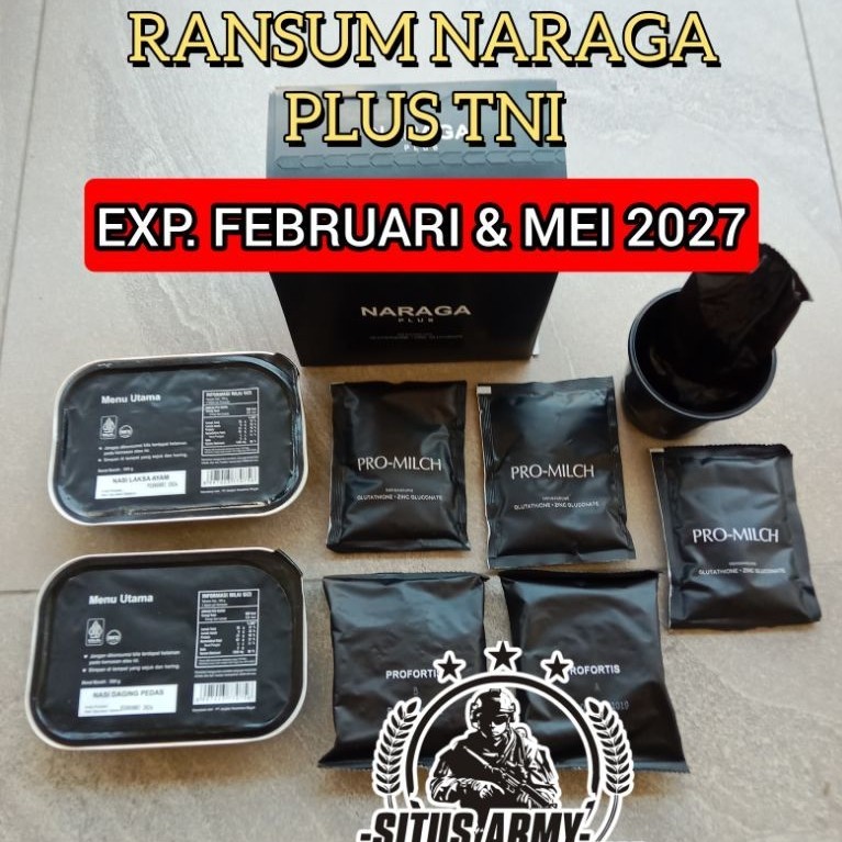 ransum tni. ransum naraga plus asli jatah tni exp. FEBRUARI & MEI 2027 | 1 paket ransum naraga plus 