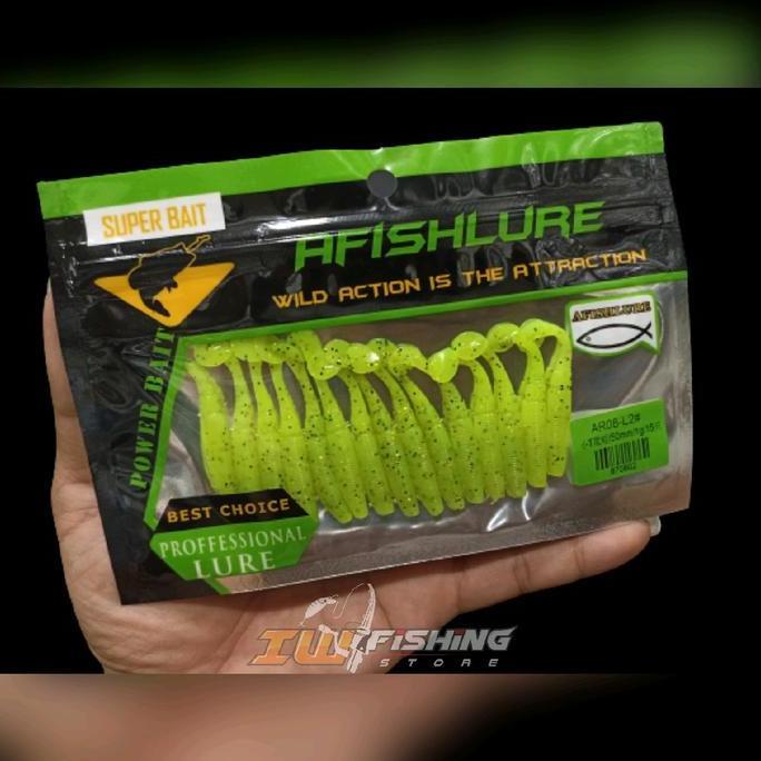 (Masterpiece) Softlure Paddletail AfishLure 5 cm isi 15 biji semua warna GID kenyal Mancing Ikan Ump