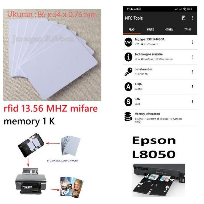 Pvc Id Card Inkjet Rfid 13.56 Iso 14443A Chip F08  High Quality