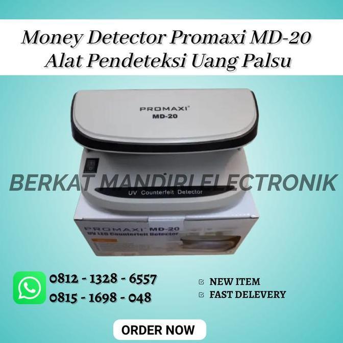 Money Detector Promaxi Md-20 Alat Pendeteksi Uang Palsu Promaxi Md-20