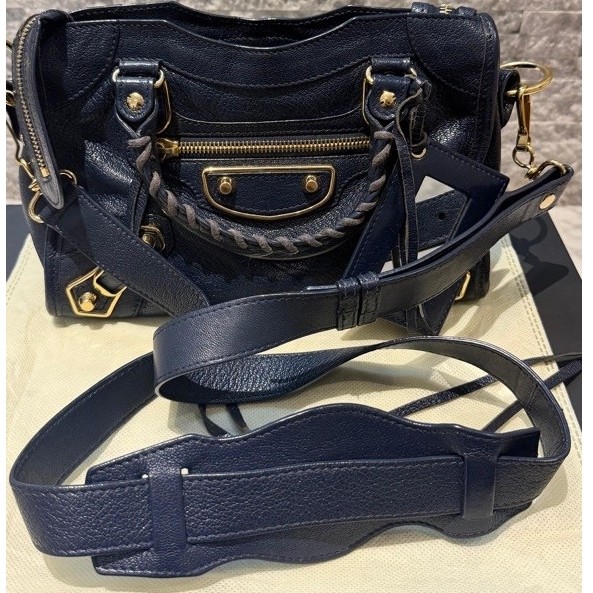 Preloved Balenciaga Mini City Edge Navy-original