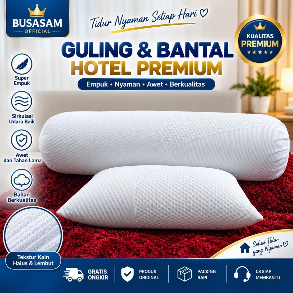 GULING BANTAL JUMBO HOTEL UKURAN JUMBO  KELAS HOTEL BINTANG LIMA BANTAL GULING busasam