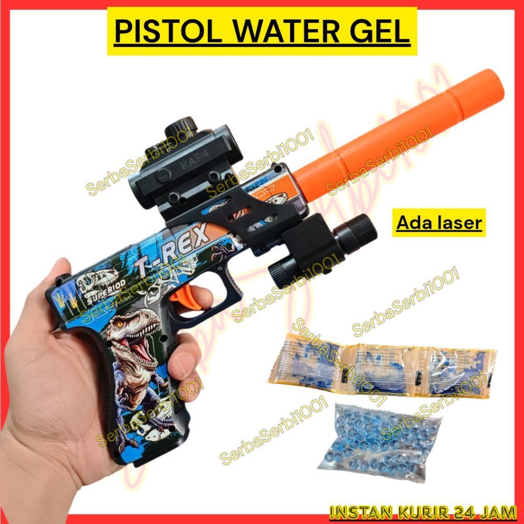 (FREE PELURU GEL) PISTOL WATER GEL HANDGUN / PISTOL MAINAN PELURU GEL