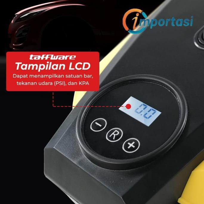 Taffware Pompa Ban Elektrik Digital Tire Inflator Portable Ac 220V Dc 12V