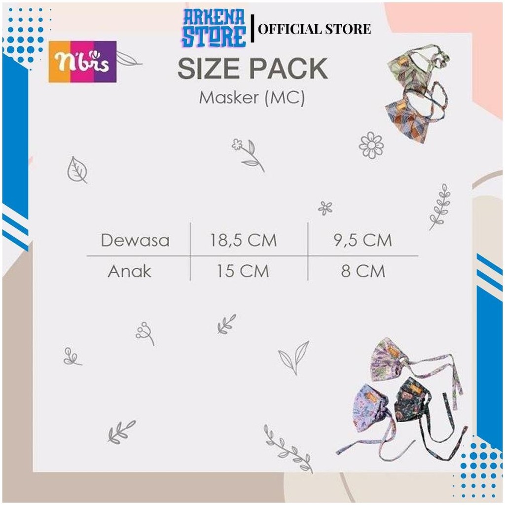 MASKER KAIN NIBRAS MCAN 001B KIDS MASKER ANAK 3 LAPIS TERLARIS Best Seller