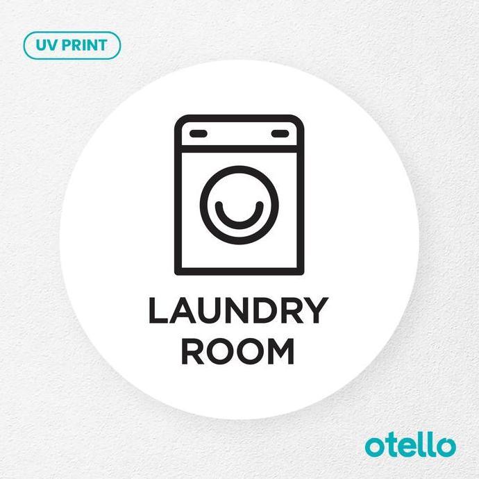 DV304 - Laundry Room Sign Board Akrilik Acrylic Signage Label Sticker Ruangan