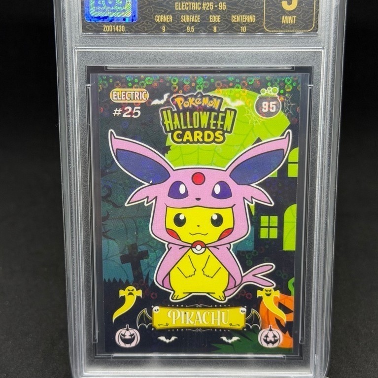 Pokemon pikachu espeon halloween card slab egs
