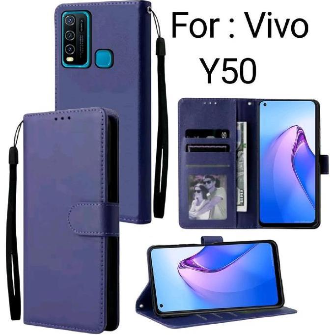 DV262 >> Flip Cover Untuk VIVO Y50 / Flip Case VIVO Y50 / Case Flip VIVO Y50 / Flip Leather VIVO Y50