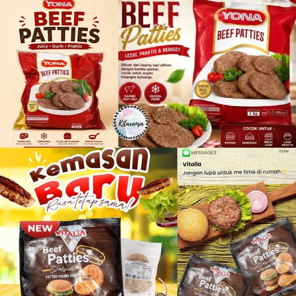 Yona Beef Patties/Jofrans Beef Patties/Beef/Patties Daging Sapi/Daging Burger/Beef Burger/Beef Patti