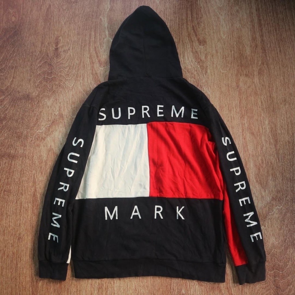 Hoodie Supreme Mark Navy Pull Over