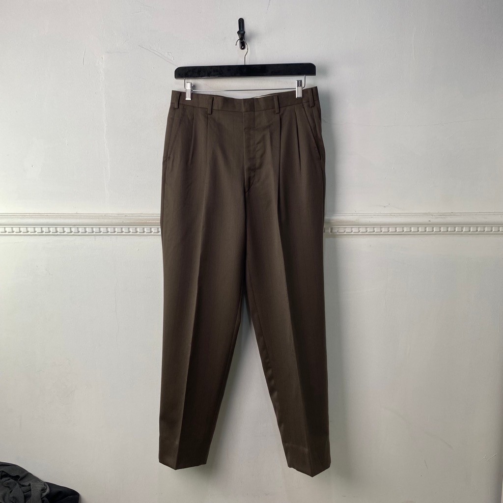 DARKBROWN VINTAGE WOOL TROUSERS MK12