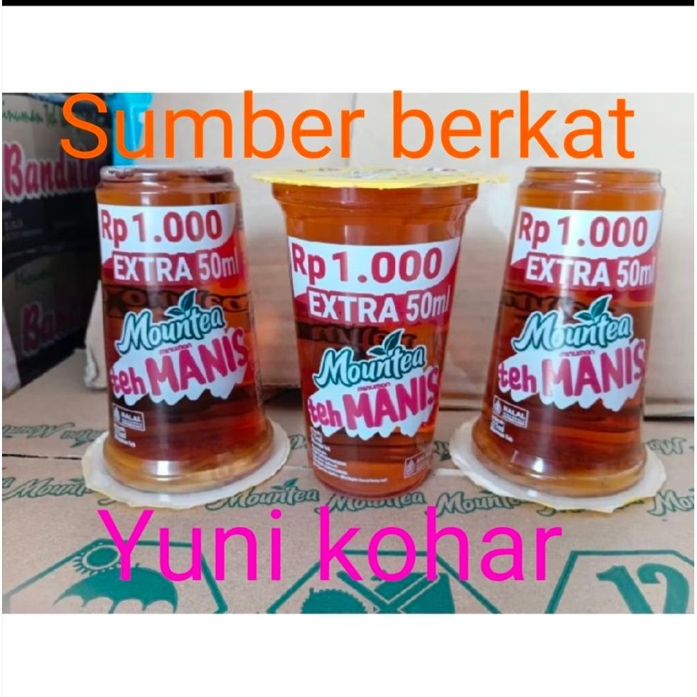 mountea teh manis cup 210 ml