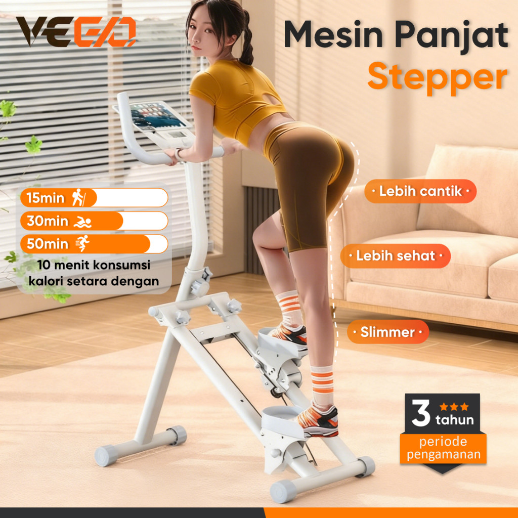 VEEGO Mesin Panjat Stepper Panjat Tangga Pendaki Kardio Lipat Peralatan Kebugaran