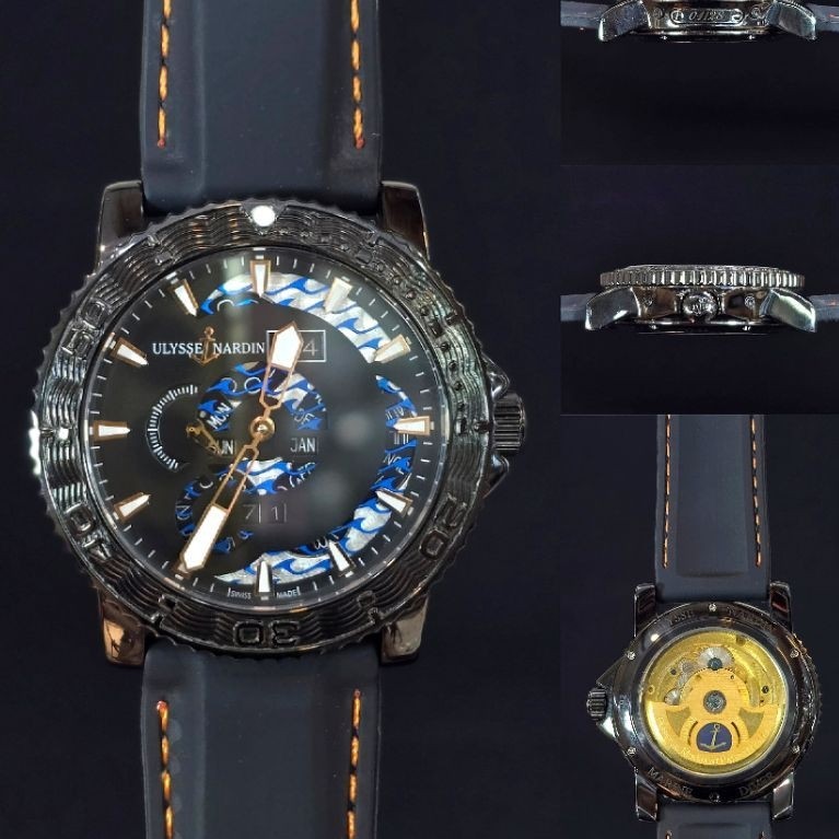 JAM TANGAN PRIA NARDIN ULYSSE MAXI MARINE DIVER AUTOMATIC ETA MOVEMENT 46MM