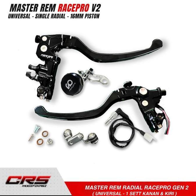 TERMURAH - MASTER REM RACEPRO RADIAL V2 MASTER REM HANDLE  KTC RACING SET HANDLE KOPLING REM - MASTE