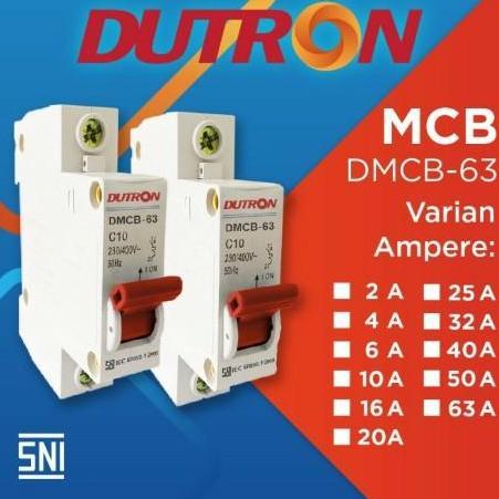 New MCB DUTRON 1P 1 Phase DUTRON MCB PLN MURAH MERIAH MCB SNI DUTRON