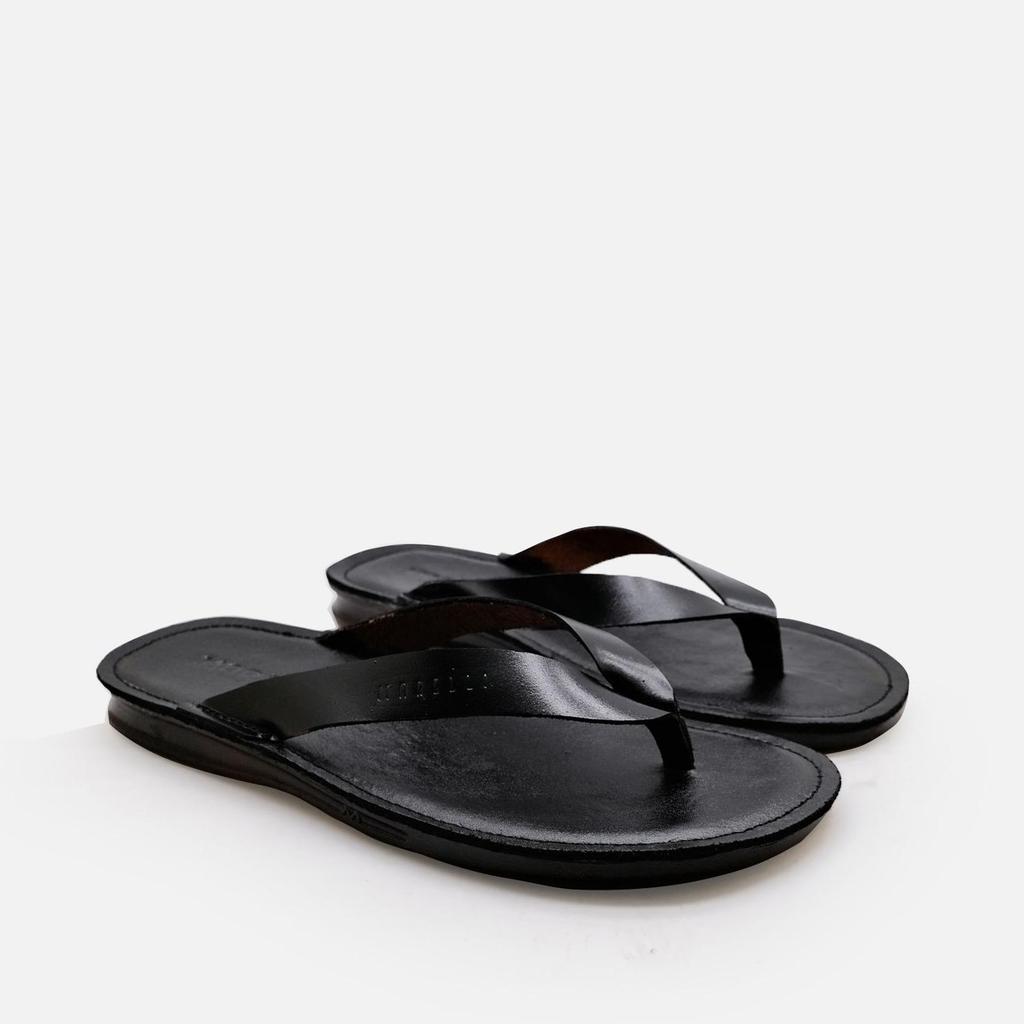 Guin Casalini Sandal Pria Guinine Leather Anti Slip - G-M021 Black
