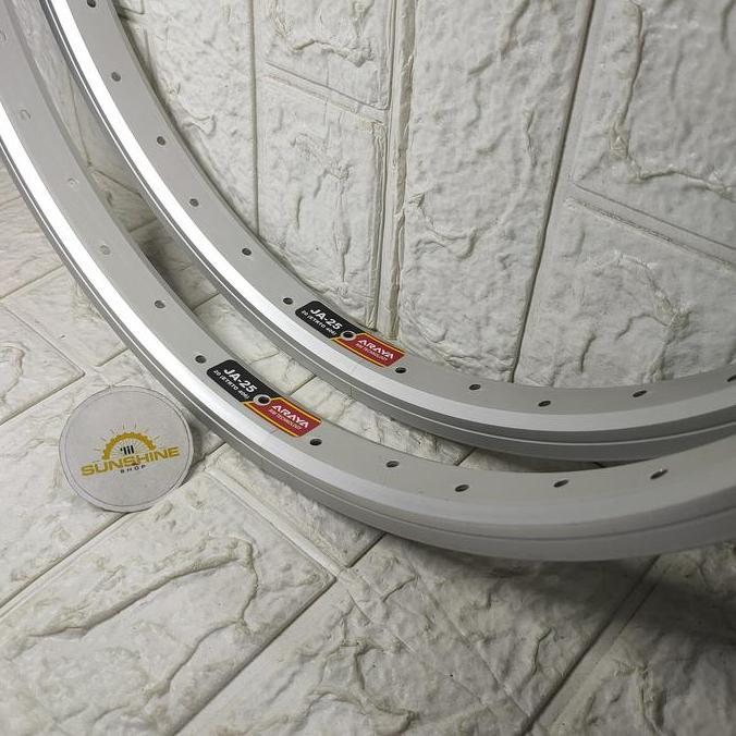 Rims Velg BMX 20 Murni ARAYA JA25 ETRTO 406 Lubang 36H Rim Alloy Single Wall Tapak Lebar Silver Sepe