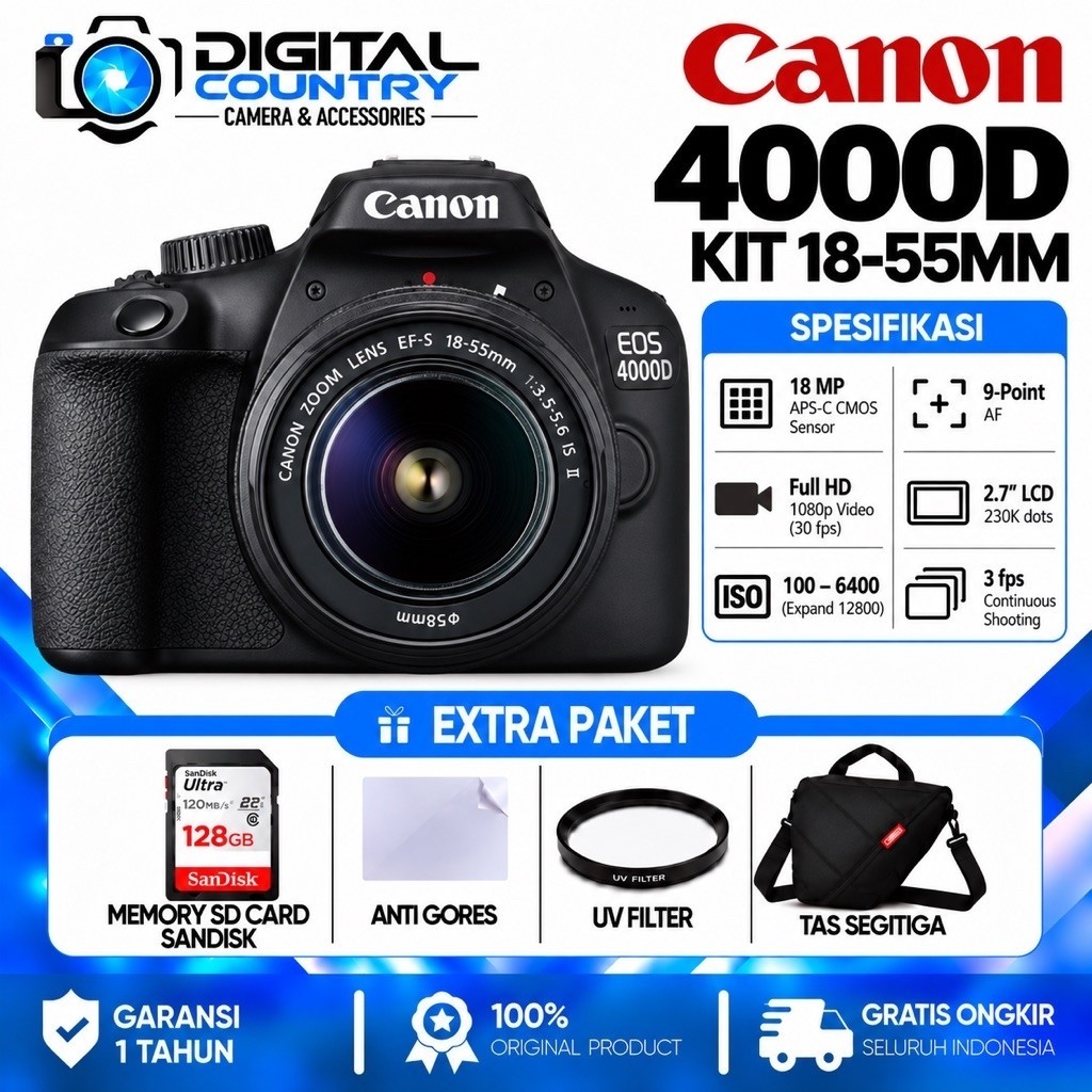 CANON EOS 4000D KIT 18-55MM / CANON 4000D KIT 18-55MM / CANON 4000D