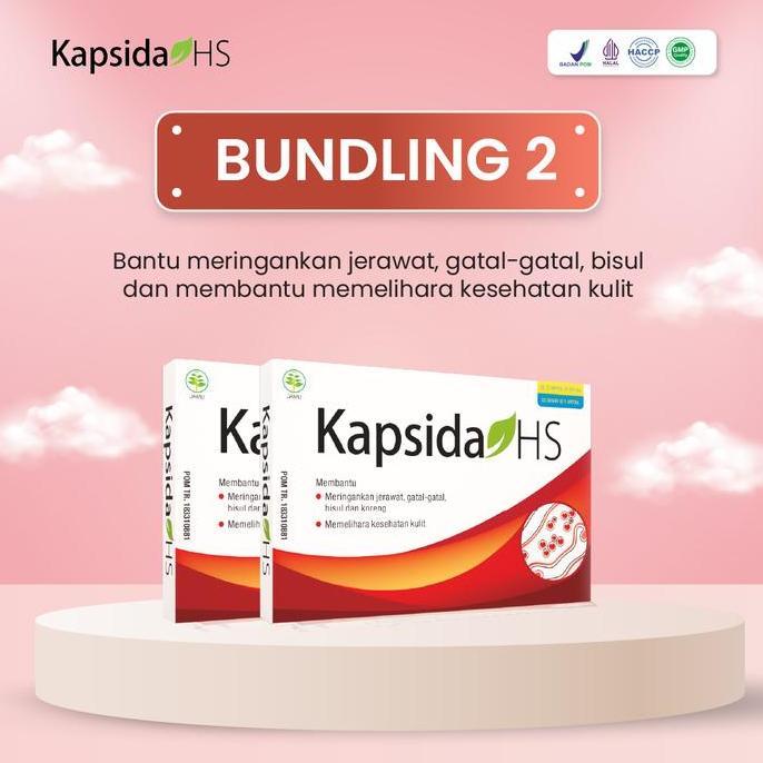 Bundle 2 Kapsida HS - Suplemen Herbal untuk Meringankan Jerawat, Gatal-gatal & Bisul