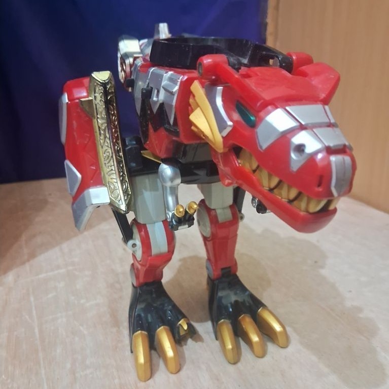Mainan Part Zord Dino Thunder Tyrannozord Tyranosaurus Megazord Abaranger Figure Robot Tyrex