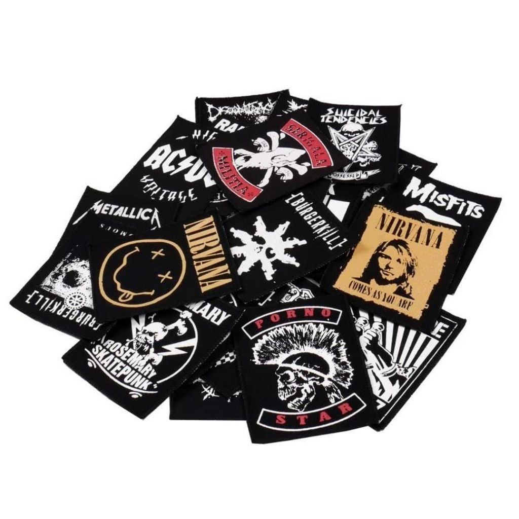 EMBLEM PATCH JAKET PUNK MURAH BORDIR BESAR POPULER TERLARIS BANDUNG TERKINI EMBELEM MUSIK BAND METAL