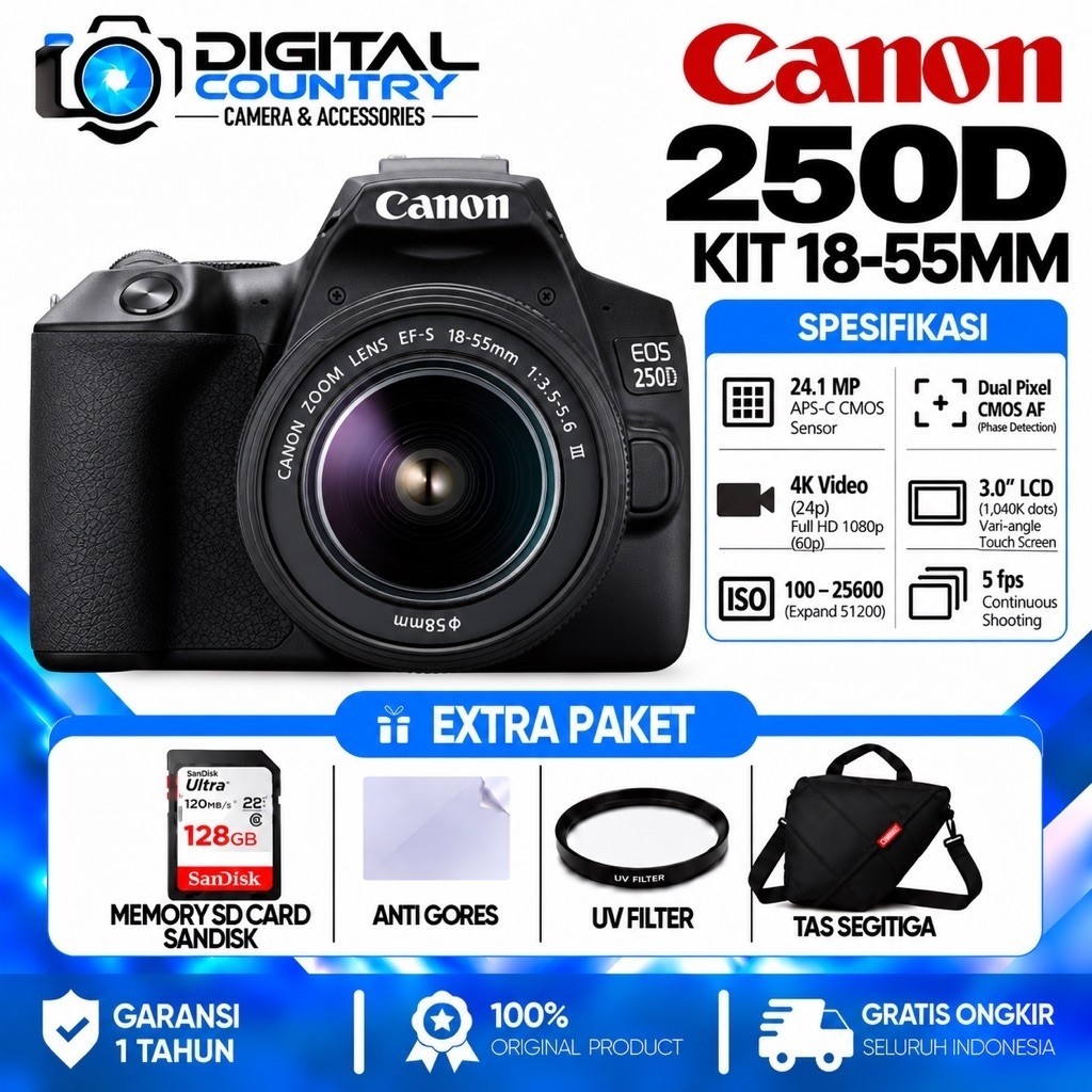CANON EOS 250D KIT 18-55MM IS STM / CANON 250D KIT 18-55MM IS STM / CANON 250D