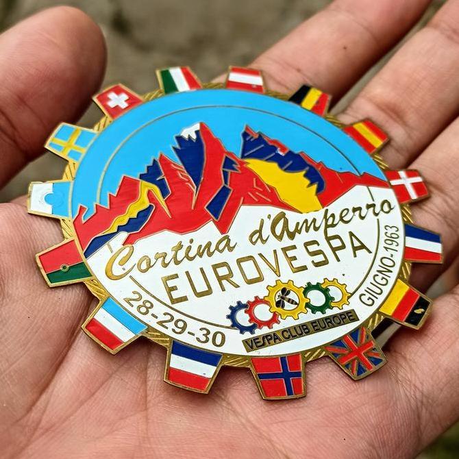 euro Vespa cortina club 1963 vgla vglb Garuda Congo logo emblem murah