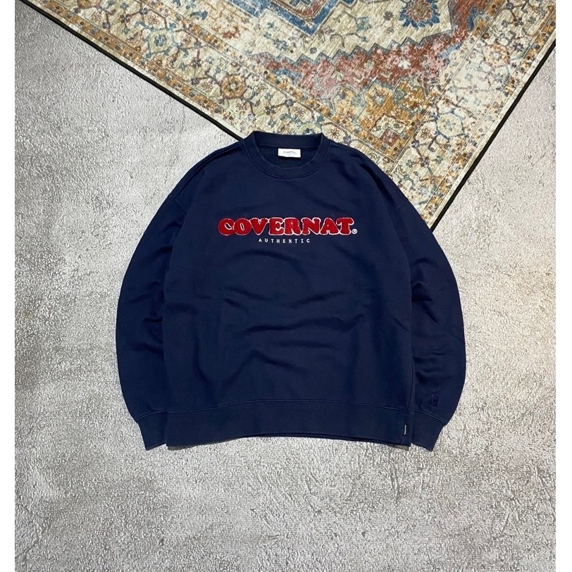 COVERNAT AUTHENTIC SWEATSHIRT NEVY TOWEL LOGO