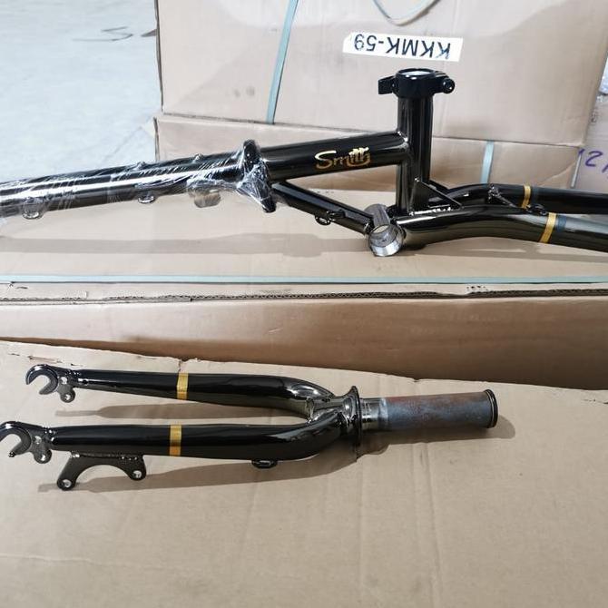 Smith Frame Set Fork Sepeda Lipat 16 Murni 305 16 Plus 349 Disc Brake Include Seatclamp Dan Hub Disc