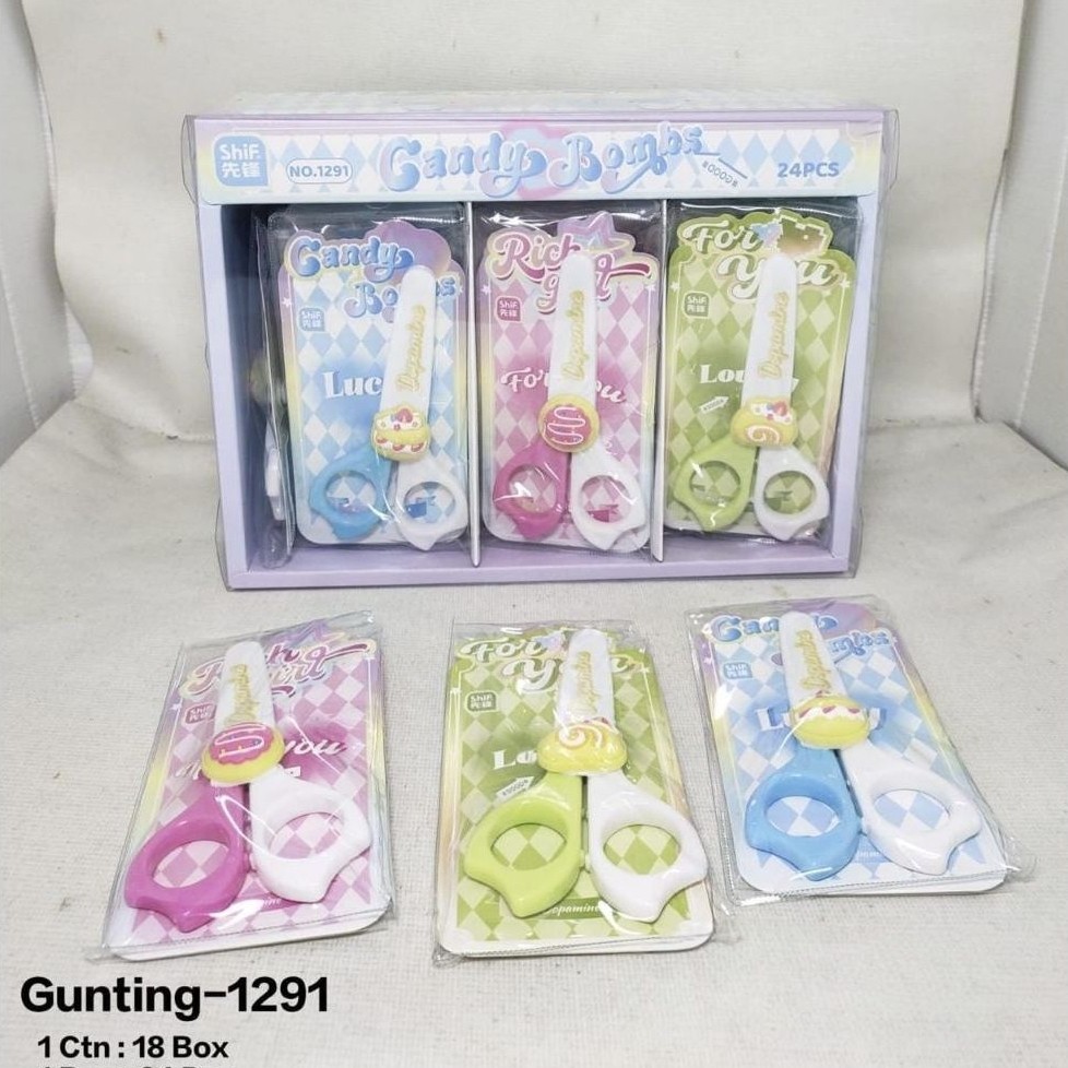 gunting tutup / sarung motif candy bombs satuan