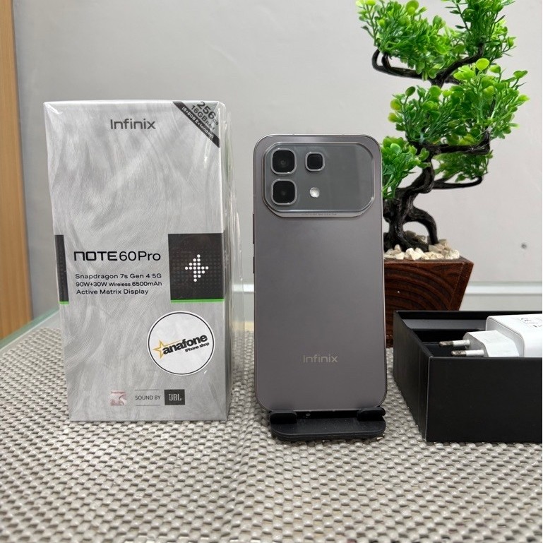 HP Infinix NOTE60 Pro second Snapdragon 7s Gen 4 5G Active Matrix Display warna abu-abu