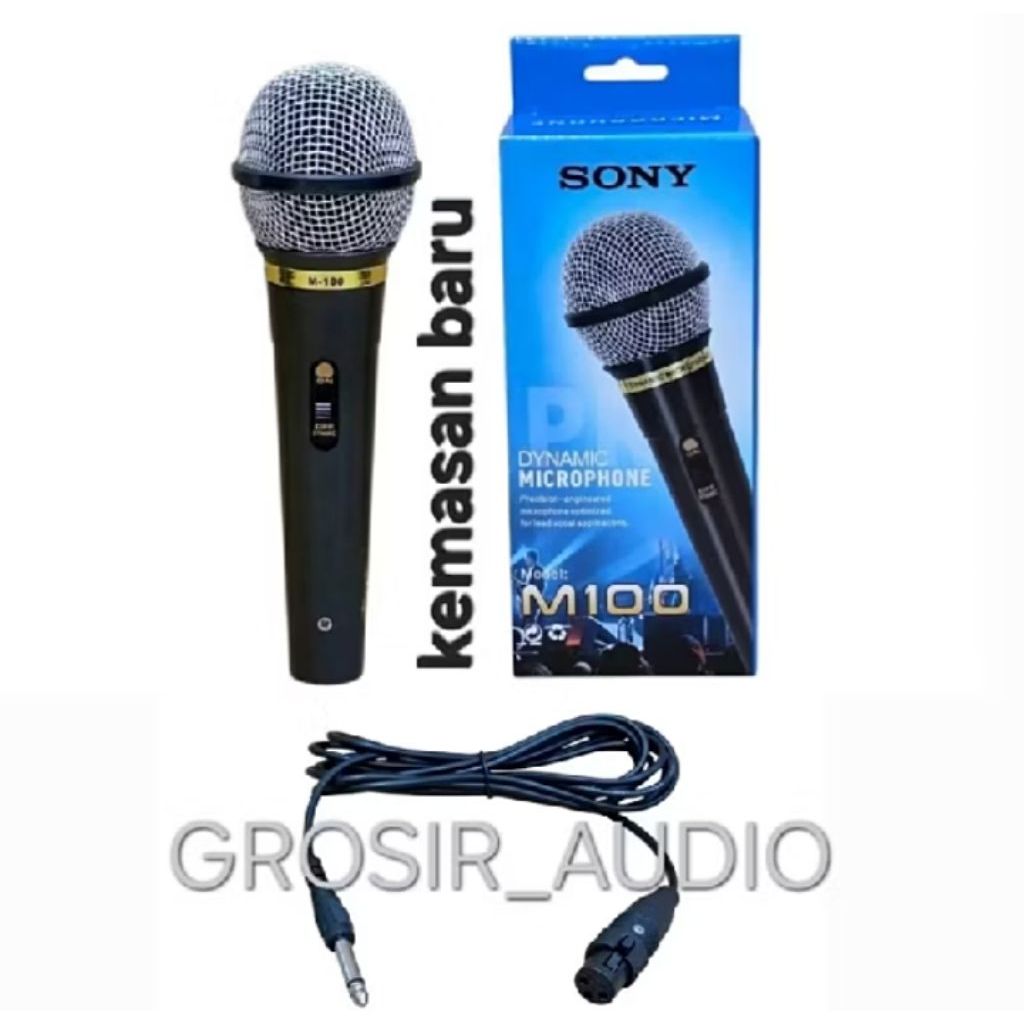 MIKROFON PROFESIONAL KARAOKE SONY PANJANG KABEL 5 METER