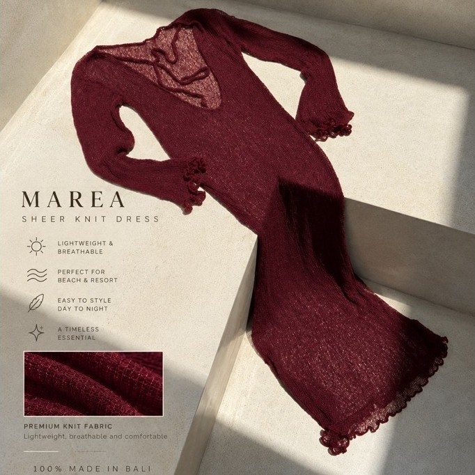 Marea Sheer Knit Dress Outer Bikini Premium
