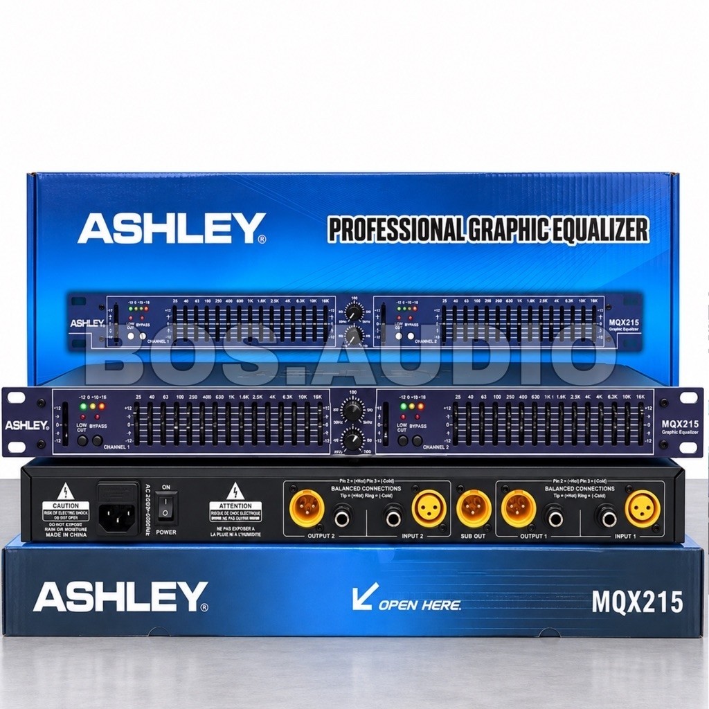 Equaliser Ashley MQX 215 Original Equalizer Ashley Mqx215 Mid Low High Equaliser 2x15 ( Bisa COD )