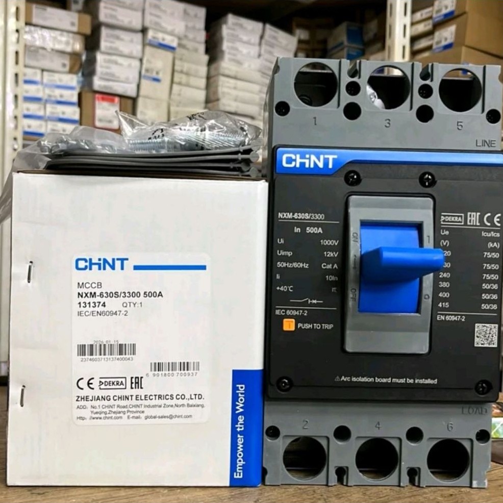 MCCB CHINT NXM-630S/3300 3P 500A/MCCB CHINT 3P 500A ORIGINAL