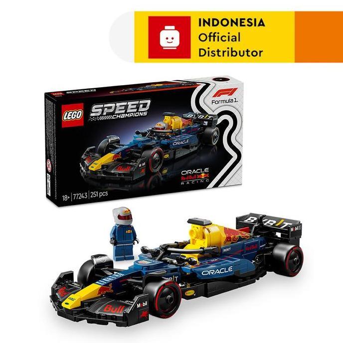 LEGO Speed Champions 77243 Oracle Red Bull Racing RB20 F1 Race Car (251 Pieces) Mainan Susunan Balok